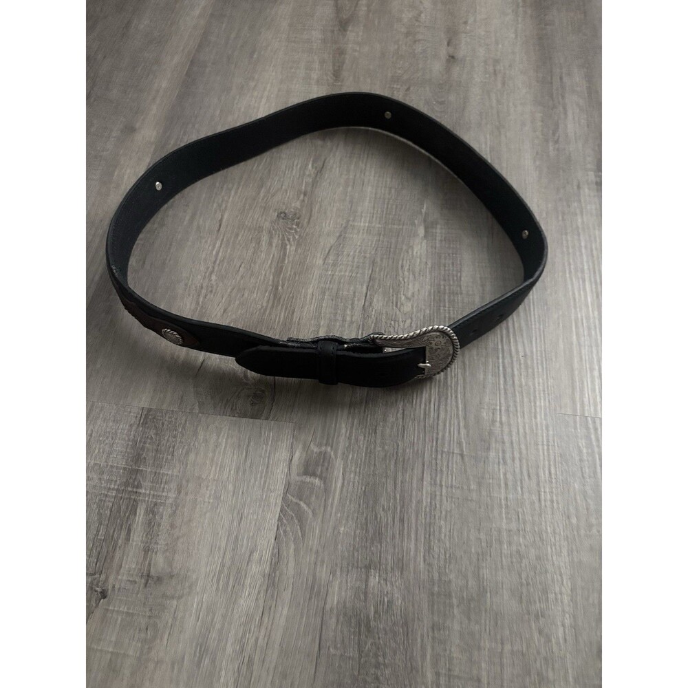 Cavender’s Black Leather Western Belt size 36 Cowboy